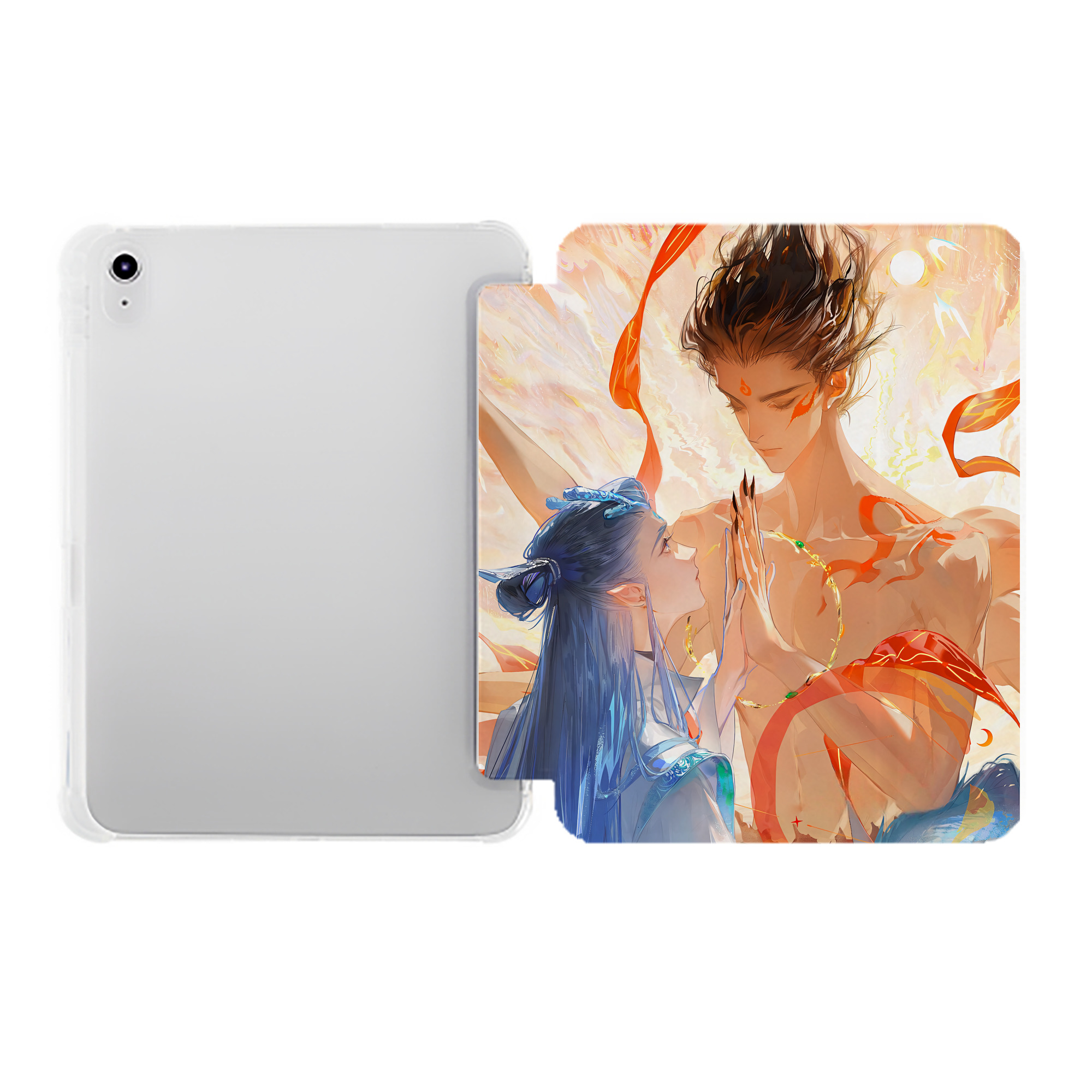 （画像用） Ne Zha 2 ナタ 魔童の大暴れ IPad ケース ペン収納付き 三つ折りスタンド PUレザー×シリコン 対応機種9.5/10.5/10.9インチ